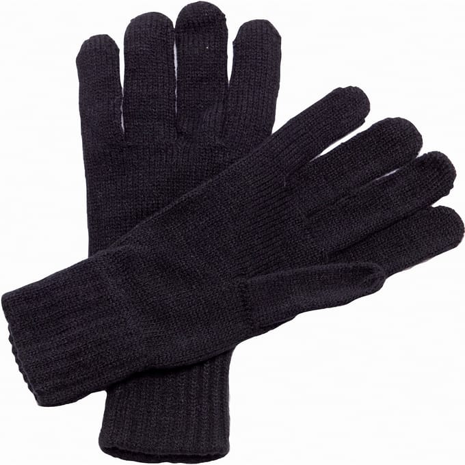 Regatta - Unisex Gebreide Winterhandschoenen (Zwart)