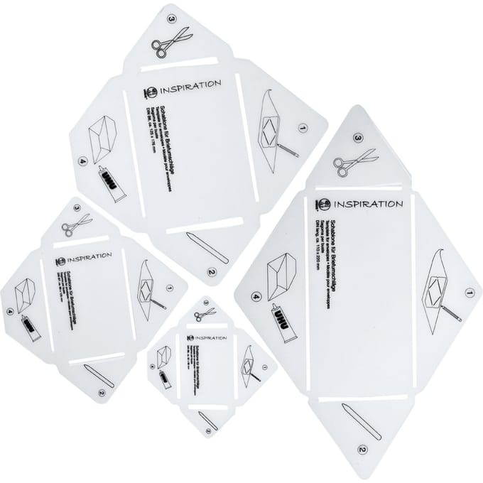 Sjablonenset "Enveloppen", 4 stuks