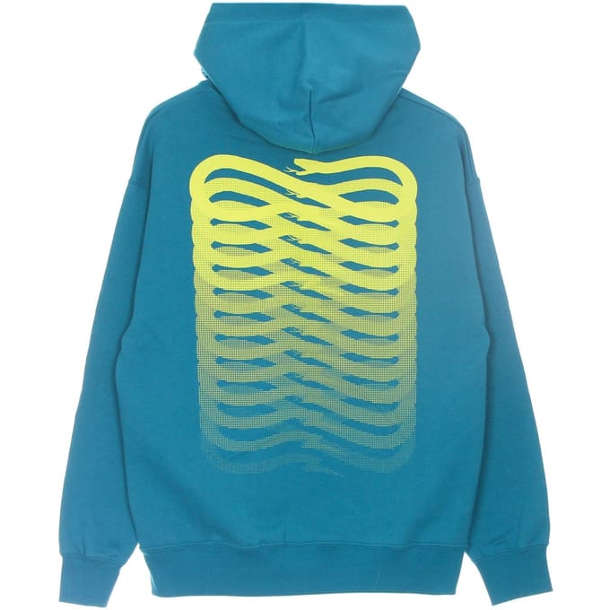 Lichtgewicht sweatshirt met capuchon voor heren Ribben gele capuchon turkoois/geel
