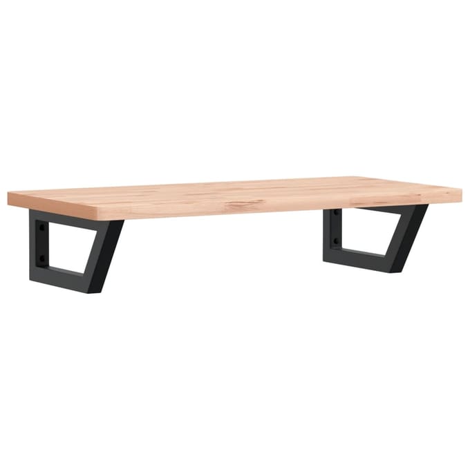 vidaXL - Badkamer - wandschap - staal - en - massief - beukenhout