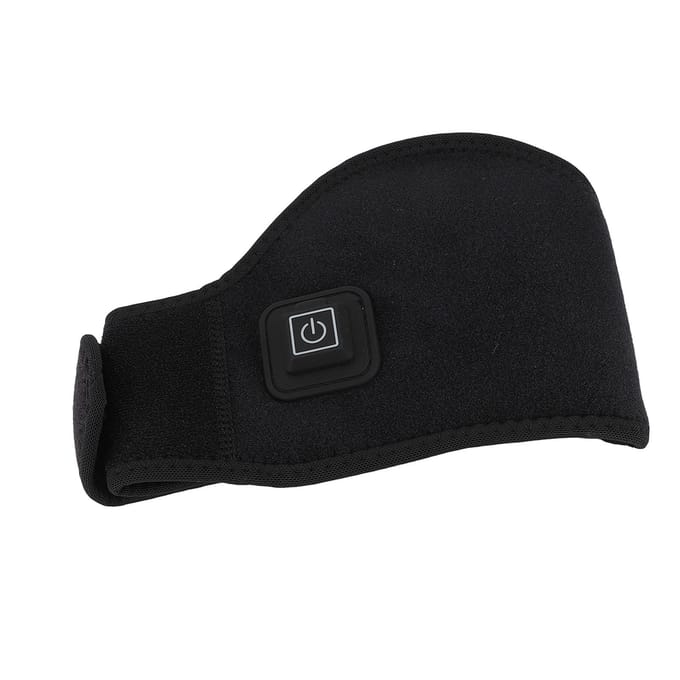 USB Nek Verwarmingskussen 3 Niveaus Temperatuur Klittenbandsluiting Verstelbare Fluweelvoering Verwarmde Nek black