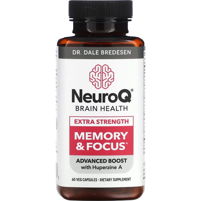 Neuroq Brain Health, Geheugen & Concentratie, Extra Sterkte, 60 Veggie Capsules
