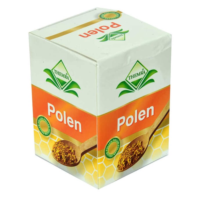 Pot en verre naturel de 120g de pollen d'abeille