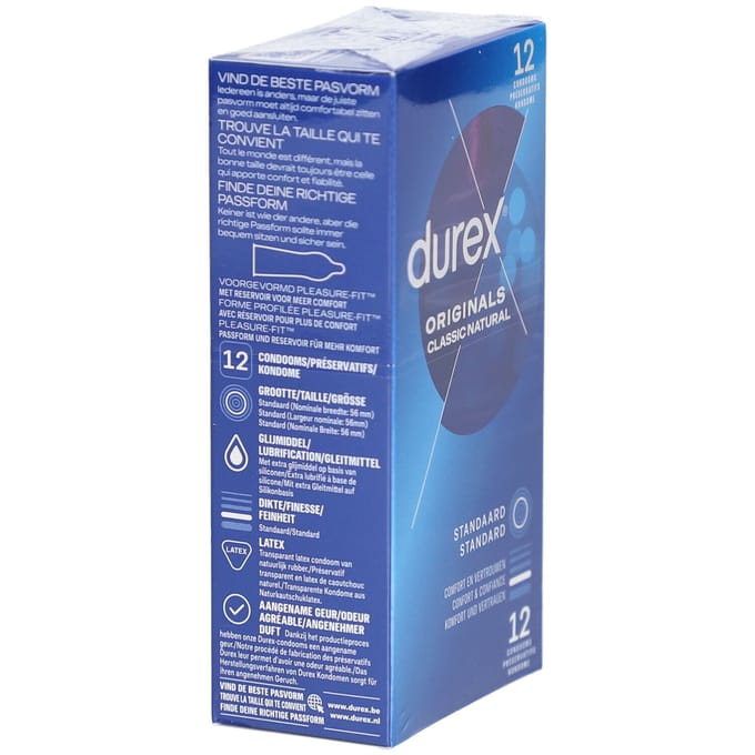 Durex - Originals Classic Natural Condooms 12 st.