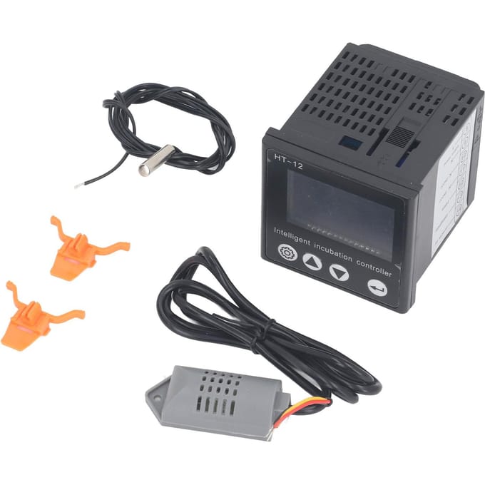 Eierbroedmachine Temperatuurregelaar LCD Display Broedmachine Temperatuur Vochtigheidssensor Controller gray