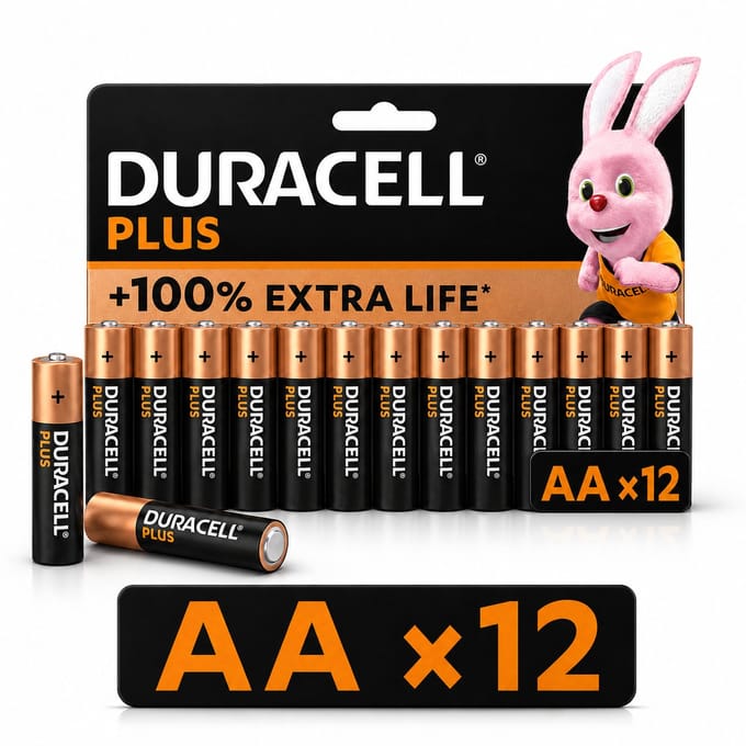 Duracell AA Batterijen - Alkaline - 1,5V - LR6 - 12 stuks
