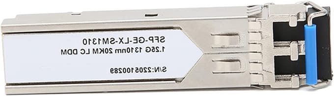 SFP Module - Glasvezel Module - Netwerk Uitbreiding - Lage Stroomverbruik - 20 km - Zilver