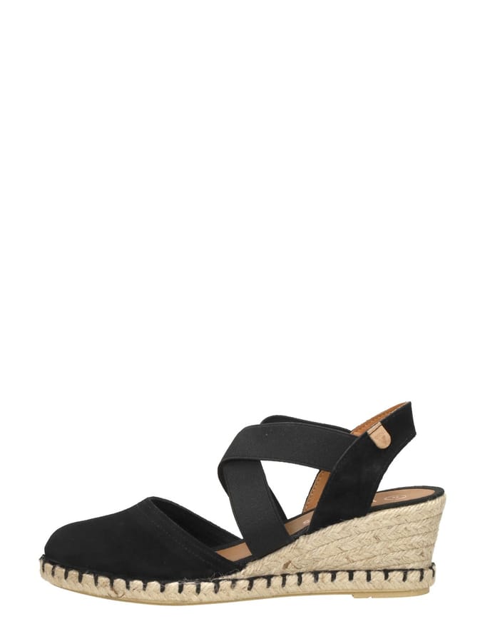 Verbenas Mila Sandalen Touwzool - Zwart - Maat 38