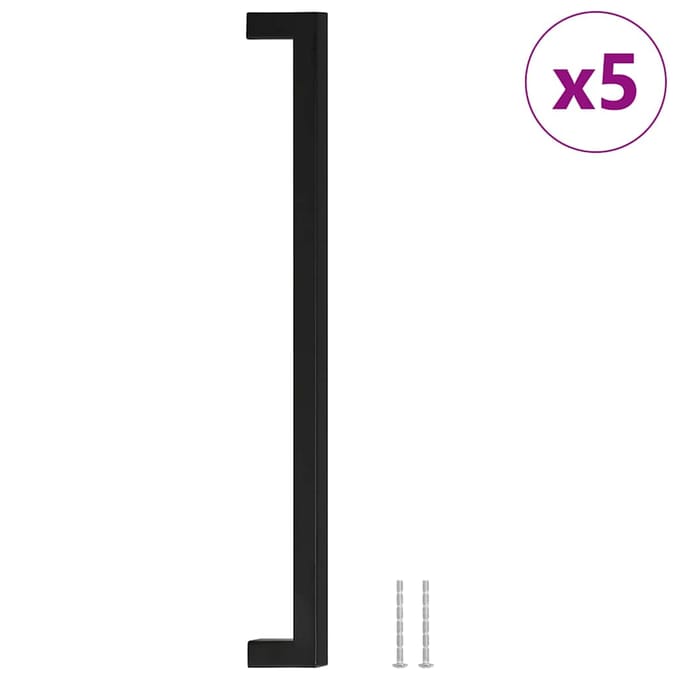 vidaXL - Handvatten - 5 - st - 320 - mm - roestvrij - staal - zwart