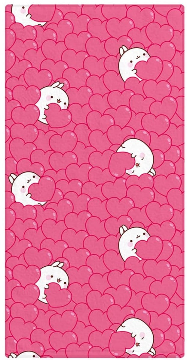 Sakami Merchandise Molang Towel Hearts 35 x 75 cm Towels