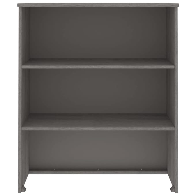 vidaXL - Opzetkast - HAMAR - 85x35x100 - cm - massief - grenenhout - lichtgrijs