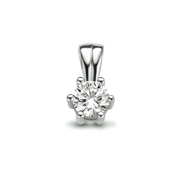 hanger zirkonia 9,3 mm zilver gerhodineerd