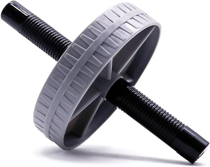Buikspierwiel - Core trainer - Krachtige training - Automatische rebound - 15 cm diameter - Grijs