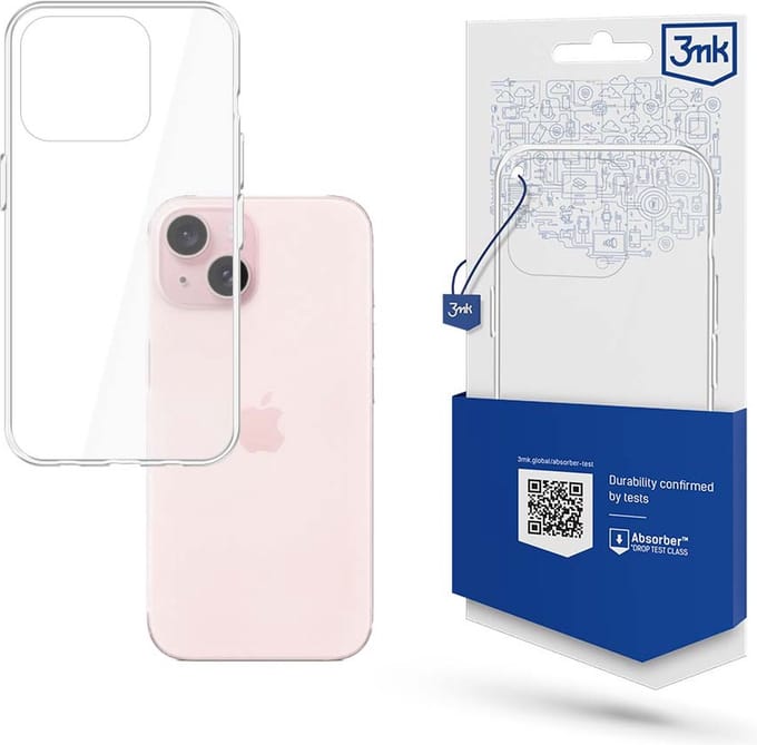 3mk - iPhone 15 - Armor Case - Stevige Hoes voor Optimale Bescherming - Transparant