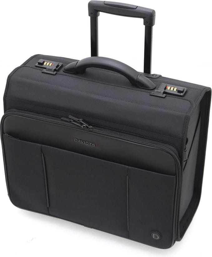 Davidts Pilotenkoffer 263113 - 17 inch Piloten Koffer - Business Trolley