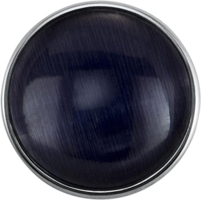Quiges - Drukknoop Mini 12mm Cateye Donkerblauw - EBCMK025
