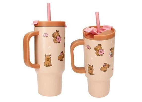 Depesche PENfection To Go beker met rietje CAPYBARA Drinkflessen