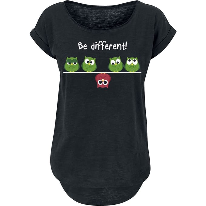 Be Different! - Fun T-shirt - XS tot S - voor Vrouwen - zwart