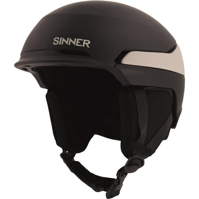SINNER ZERMATT Unisex Skihelm - MATTE Zwart-MATTE LIGHT GREY - Maat M, 55-58 cm