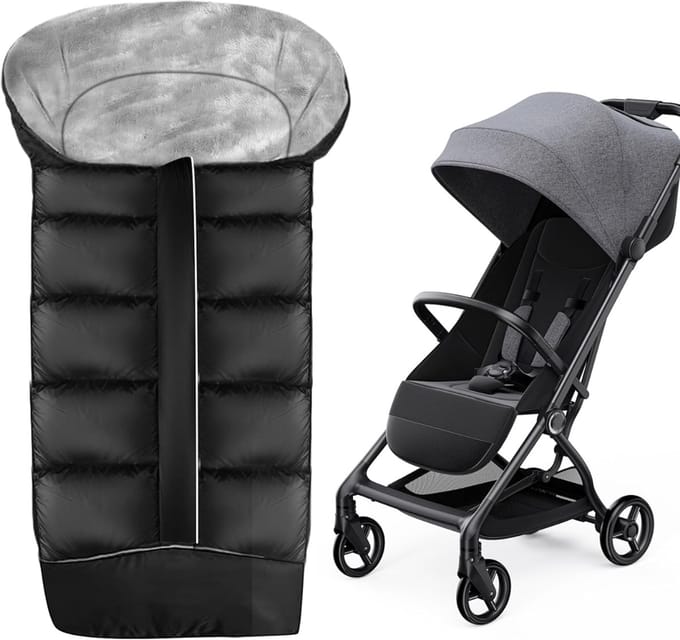White-Label® Voetenzak Buggy - Kinderwagen Wiegdeken - Universeel - Zwart