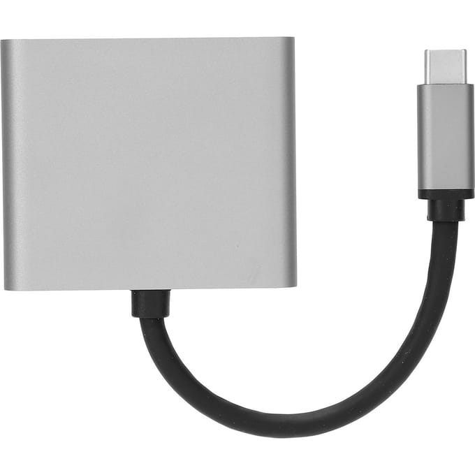 Dockingstation 4-in-1 Type‑C Converter Multi‑Scherm Voedingsadapter Hub Op‑Scherm Apparaat gray