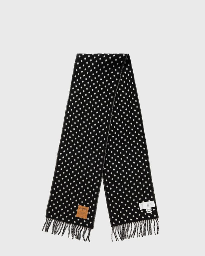 Double Face Wool Knit Scarf