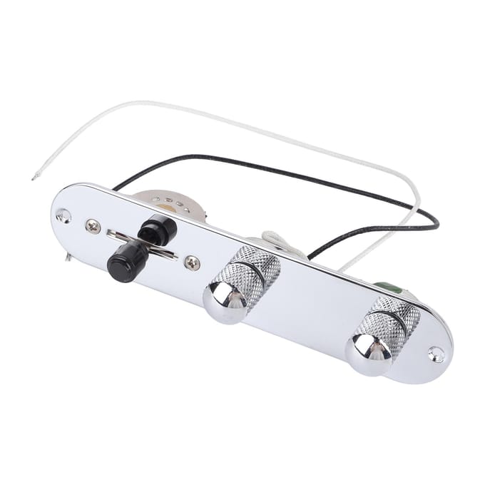 Circuit Imprimé de Guitare Électrique Assemblage de Commande 3 Voies Remplacement Métallique avec 2 Vis white