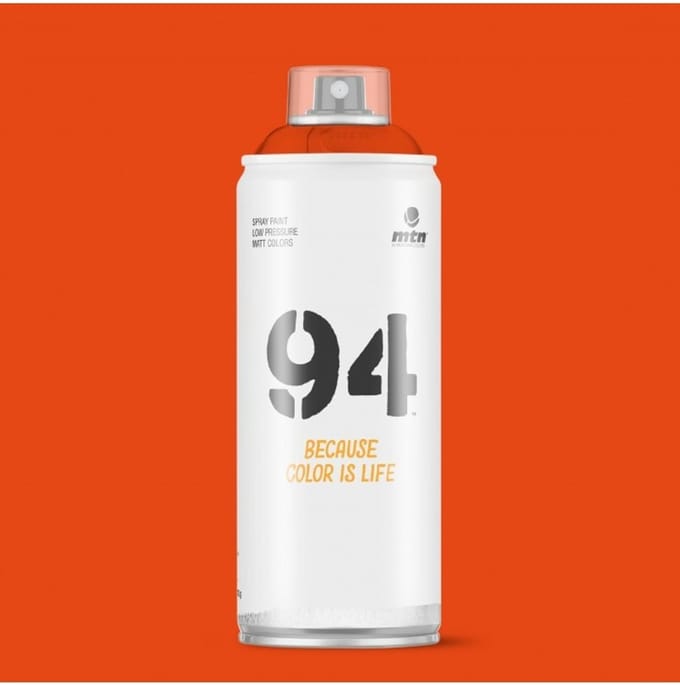 MTN94 Mars Orange spuitverf - 400ml lage druk en matte afwerking