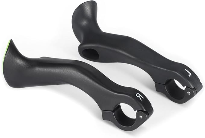 Fiets Stuur Grips - Handvat Eindes - Comfortabel Fietsen - Antislip Nylon - 14.5 cm Lengte - Zwart