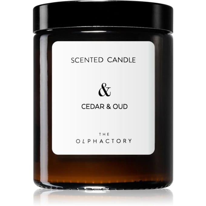 The Olphactory- Cedar & Oud - Scented Candle - Geurkaars - 35 Branduren