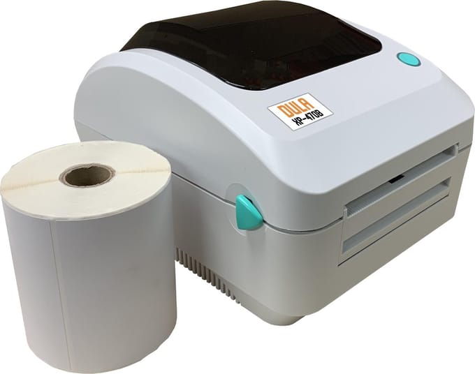 DULA LabelOne 221 - Desktop A6 Labelprinter - USB - LAN + 1 Rol (300) verzendetiketten