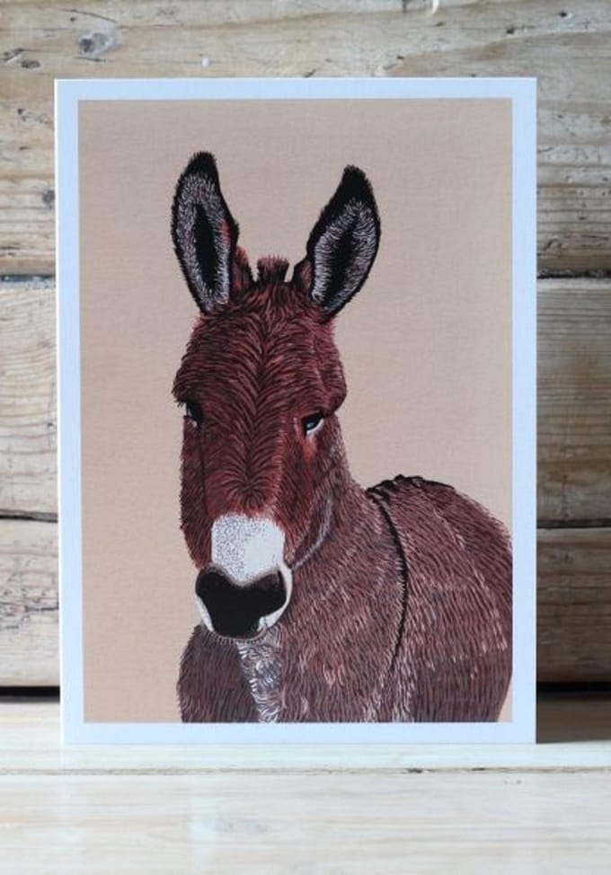 Kaart Ezel 12,5x17,5cm
