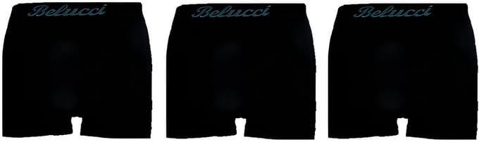 Belucci heren boxershorts 3-pack zwart maat M/L