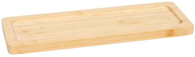 5Five Serveerplankje voor hapjes/fingerfood - 30 x 11 cm - bamboe hout - borrelplank - tapasplank