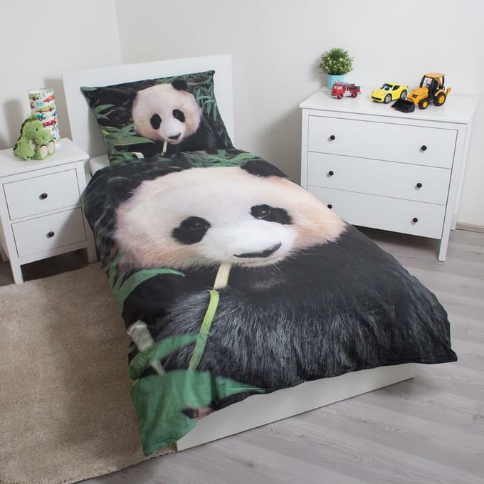Animal Pictures Panda - Dekbedovertrek - Eenpersoons - 140 x 200 cm - Multi