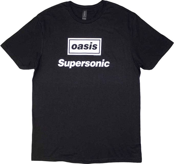 Oasis - Supersonic Title Heren T-shirt - XL - Zwart