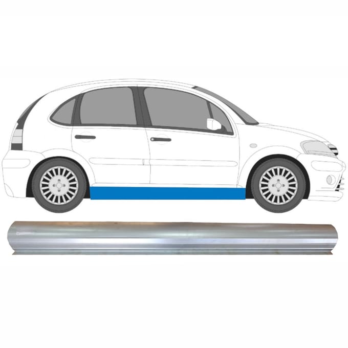 Reparatie dorpel voor Citroen C3 2002-2010 / Rechts