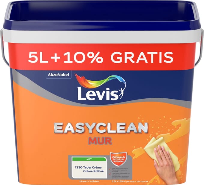 Levis - Easyclean Mur Mat - Teder Crème - 5,5 L