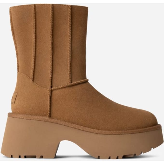 UGG® Classic Twin Seam New Heights-laars in Brown, Maat 39, Suede