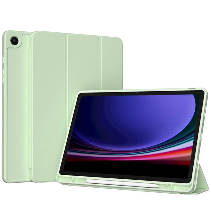 Accezz Tablet Hoes - Geschikt voor Samsung Galaxy Tab A9 Plus - Smart Silicone Bookcase - Lichtgroen