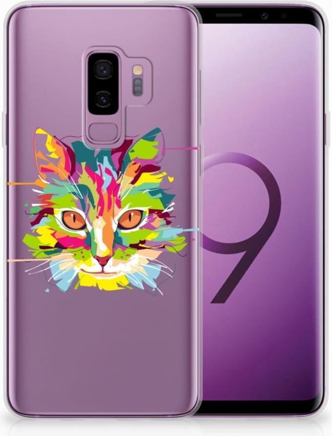 Samsung Galaxy S9 Plus Telefoonhoesje met Naam Cat Color