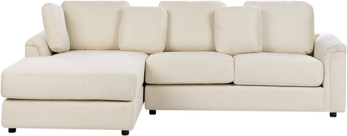 KOHLO - Hoekbank - Lichtbeige - Rechtszijdig - Polyester
