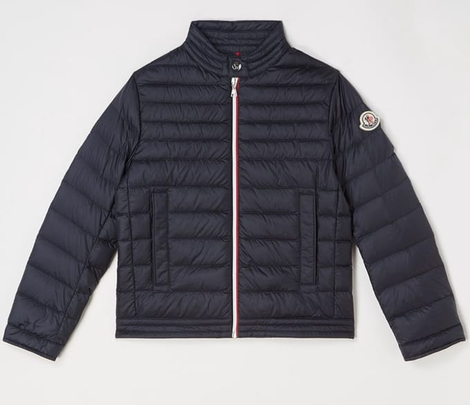 Moncler Urzay gewatteerde jas met donsvulling - blauw - maat 128