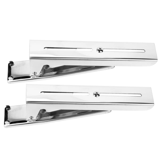 2x Keuken RVS Magnetron Oven Beugel Stevig Opvouwbaar Uitschuifbaar Wandmontage Rek Plank white