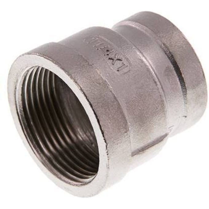 Rp 1 1/4'' x Rp 1'' RVS Ronde Sok 16 Bar