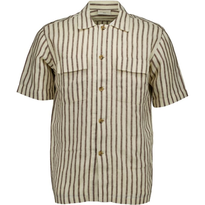 Seven Dials Finley 191 Shirt Ss Korte Mouw Overhemden Donkerbruin Sdl26113cr59