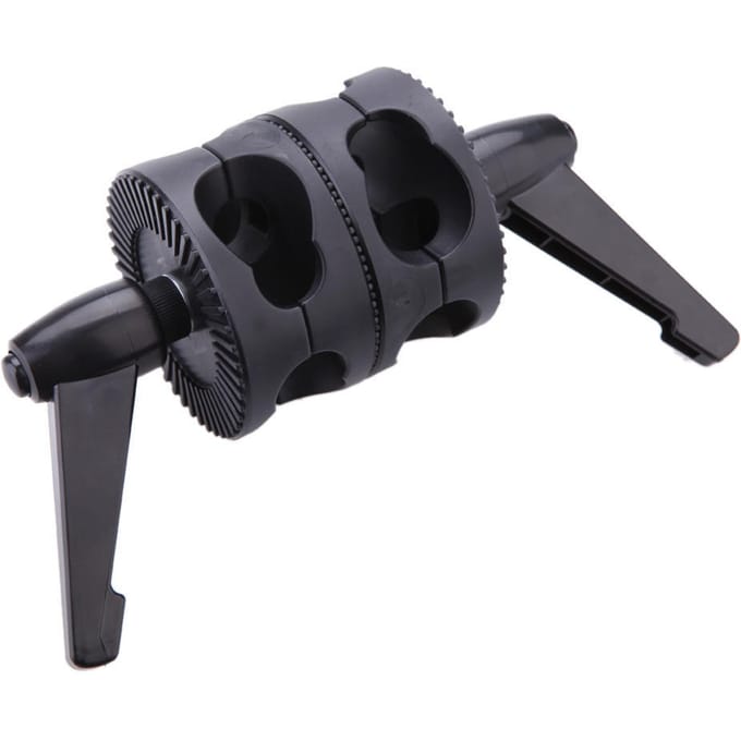 Dubbele draaibare handgreepkophoekklem voor fotostudio Boomarm Reflectorhouderstandaard black