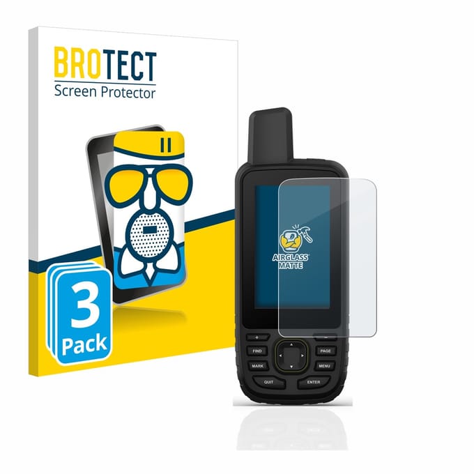 BROTECT - Screenprotector voor Garmin GPSMAP 67 - Folie Beschermfolie Beschermglas matte 3 Stuks