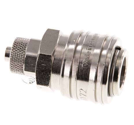 Vernikkeld Messing DN 7.2 (Euro) Luchtkoppeling Snelkoppeling 6x8 mm Push-On