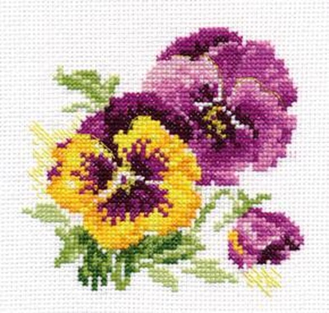 Borduurpakket Viooltjes - Alisa